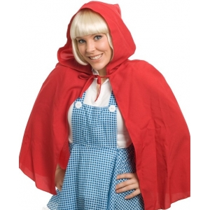 Red Hooded Cape - Womens Red Riding Hood Costume Capes